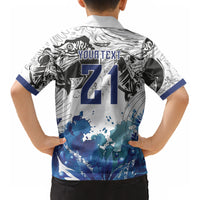 Custom Brasil Concept Guacamayo 2026 Floral Kid Hawaiian Shirt Blue Edition LT9