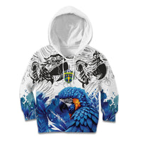 Custom Brasil Concept Guacamayo 2026 Floral Kid Hoodie Blue Edition