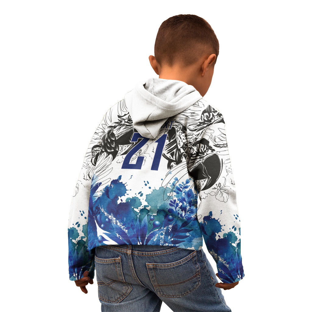 Custom Brasil Concept Guacamayo 2026 Floral Kid Hoodie Blue Edition
