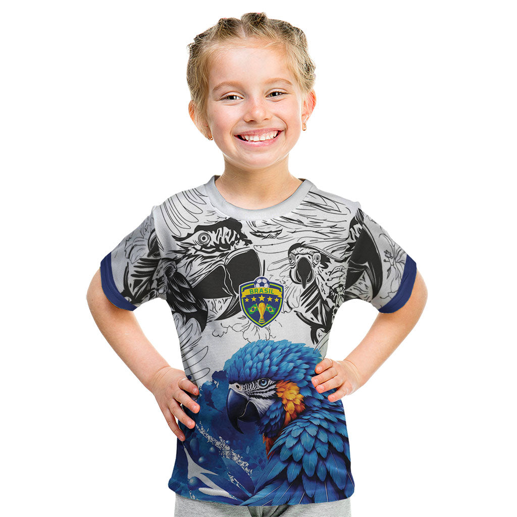 Custom Brasil Concept Guacamayo 2026 Floral Kid T Shirt Blue Edition