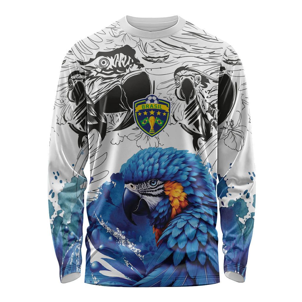 Custom Brasil Concept Guacamayo 2026 Floral Long Sleeve Shirt Blue Edition