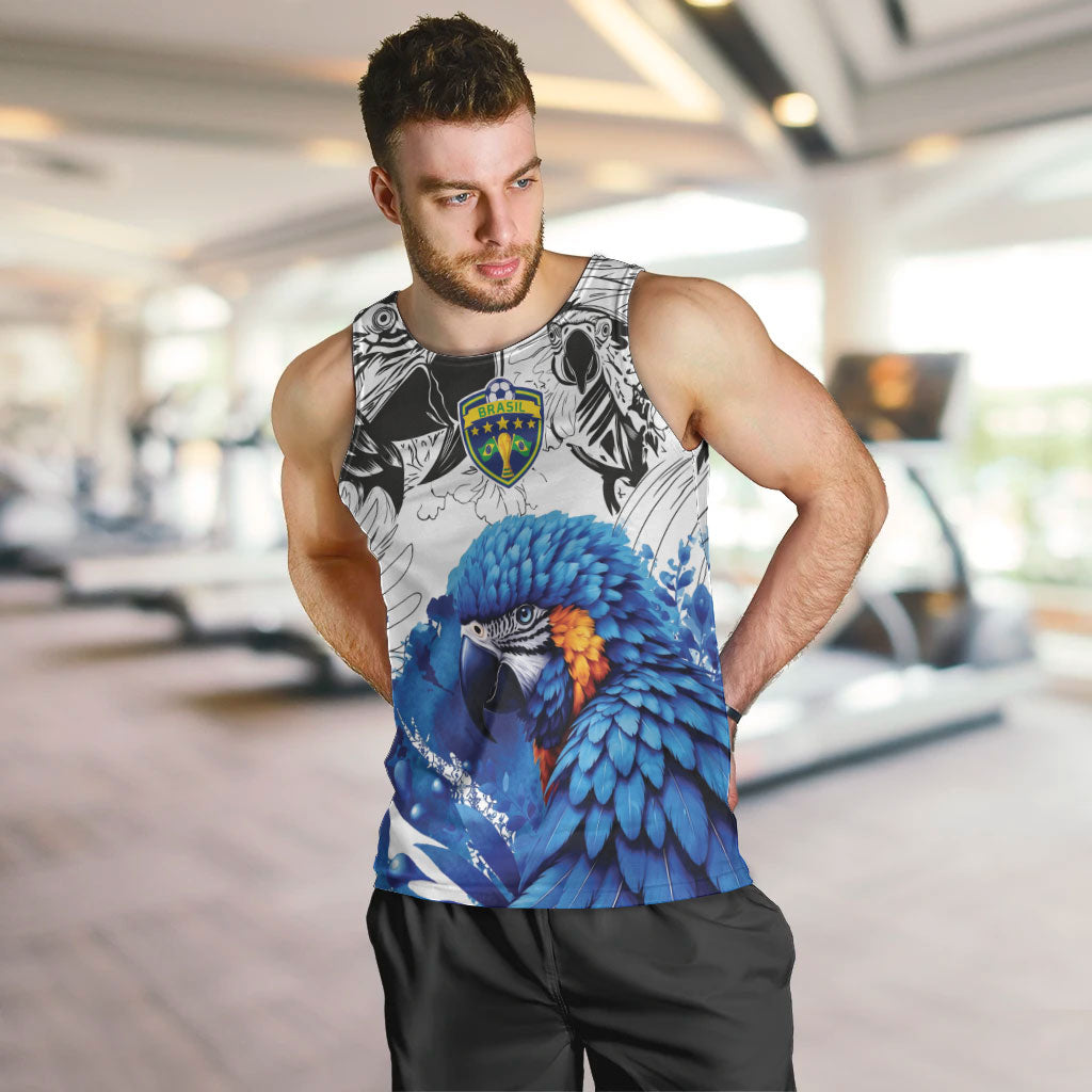 Custom Brasil Concept Guacamayo 2026 Floral Men Tank Top Blue Edition