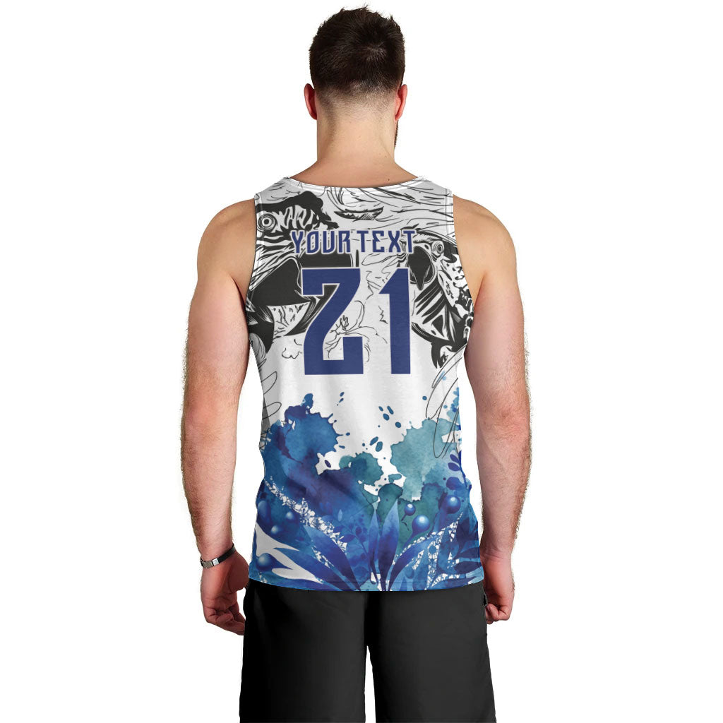 Custom Brasil Concept Guacamayo 2026 Floral Men Tank Top Blue Edition