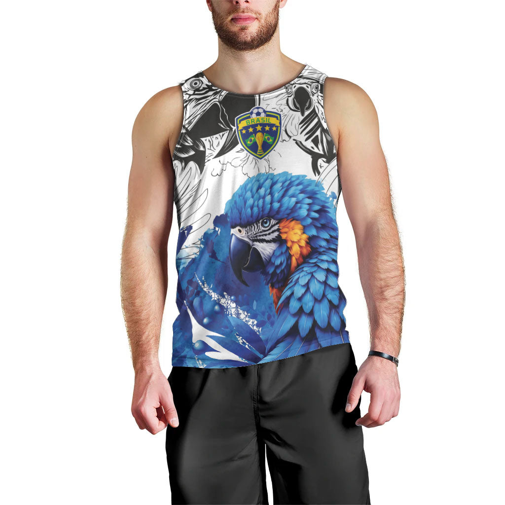 Custom Brasil Concept Guacamayo 2026 Floral Men Tank Top Blue Edition