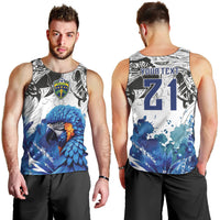 Custom Brasil Concept Guacamayo 2026 Floral Men Tank Top Blue Edition