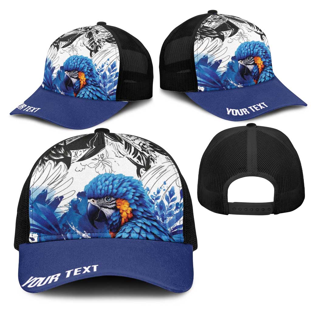 Personalized Brasil Concept Guacamayo 2026 Floral Mesh Trucker Cap Blue Edition