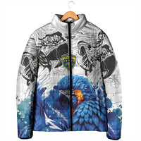Custom Brasil Concept Guacamayo 2026 Floral Padded Jacket Blue Edition