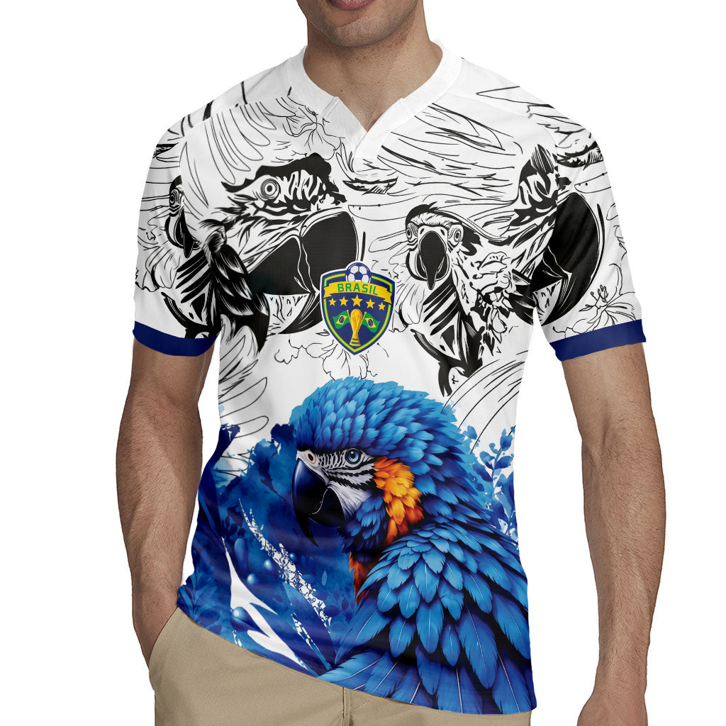 Custom Brasil Concept Guacamayo 2026 Floral Rugby Jersey Blue Edition