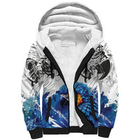 Custom Brasil Concept Guacamayo 2026 Floral Sherpa Hoodie Blue Edition