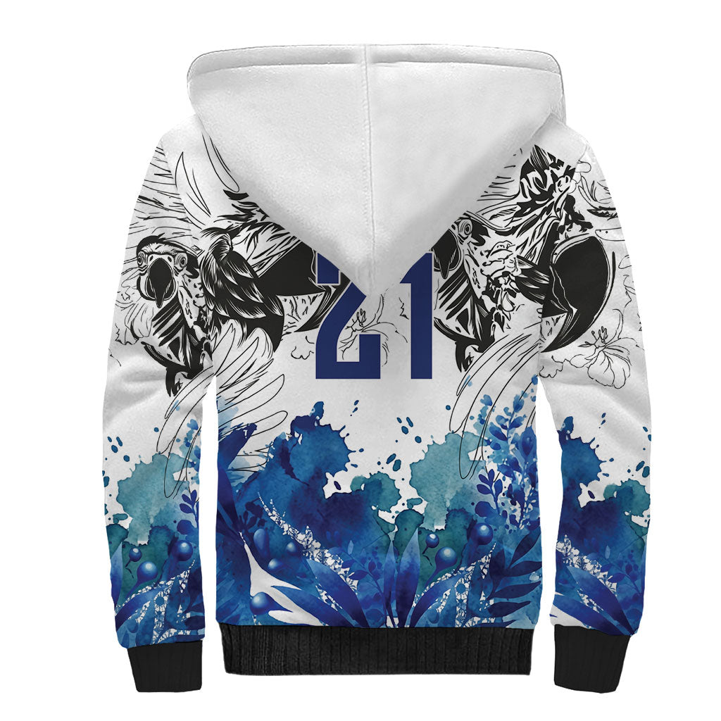 Custom Brasil Concept Guacamayo 2026 Floral Sherpa Hoodie Blue Edition