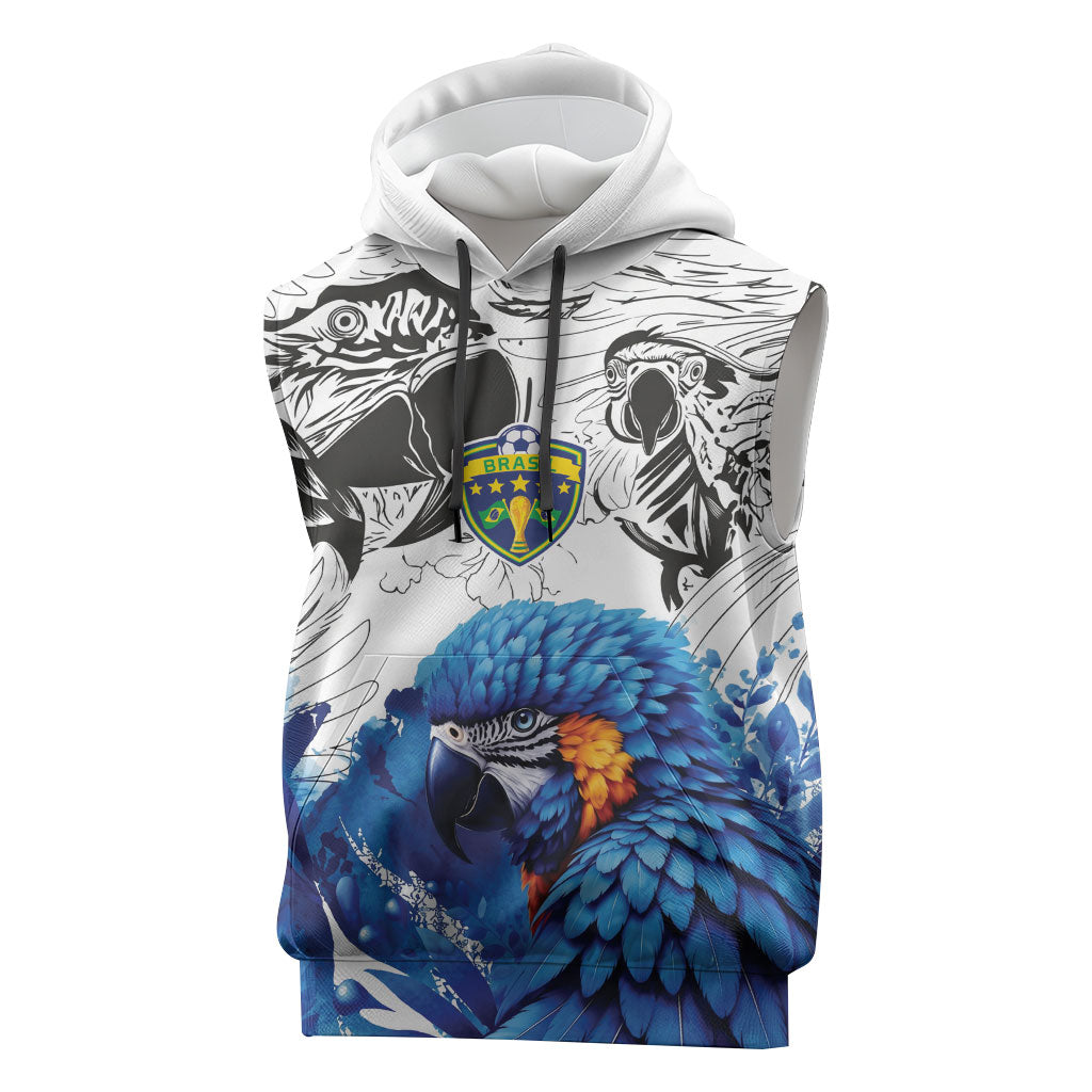 Custom Brasil Concept Guacamayo 2026 Floral Sleeveless Hoodie Blue Edition