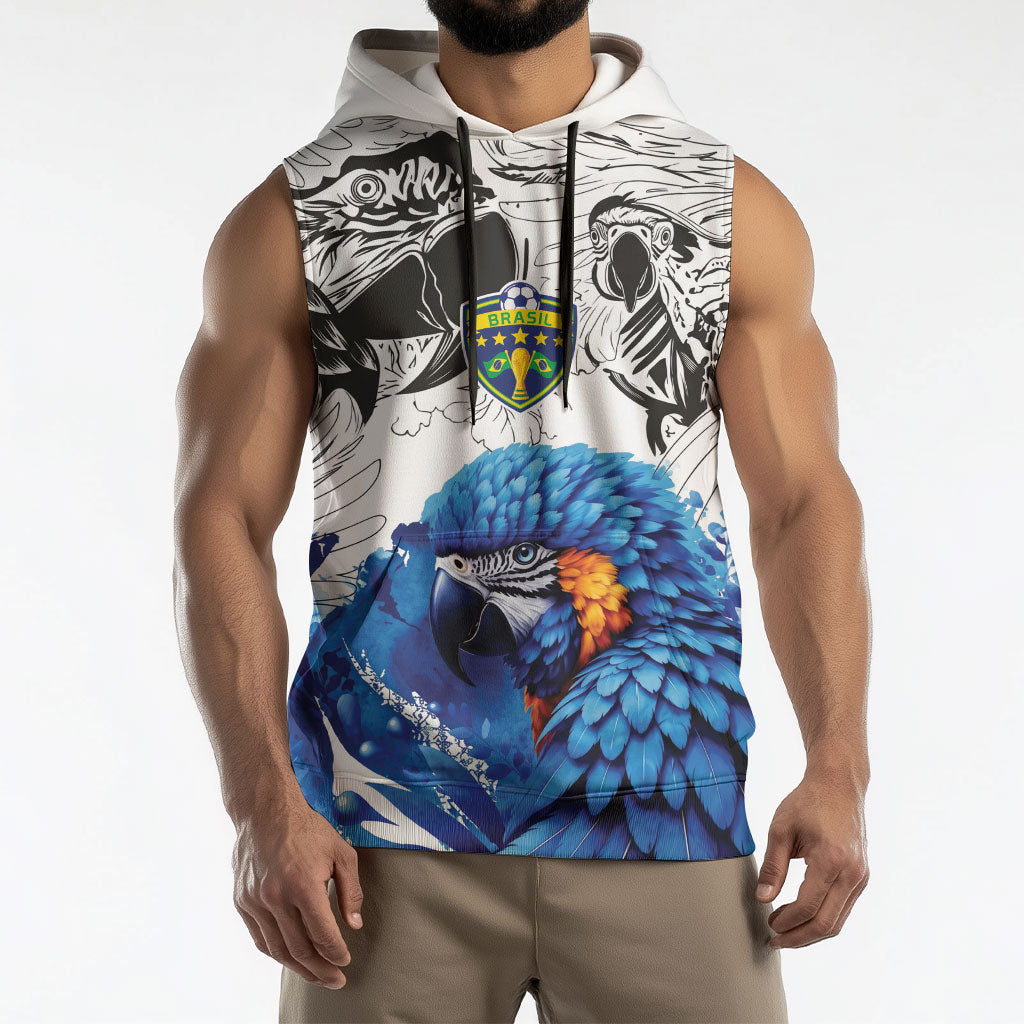 Custom Brasil Concept Guacamayo 2026 Floral Sleeveless Hoodie Blue Edition