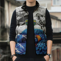 Custom Brasil Concept Guacamayo 2026 Floral Sleeveless Puffer Jacket Blue Edition