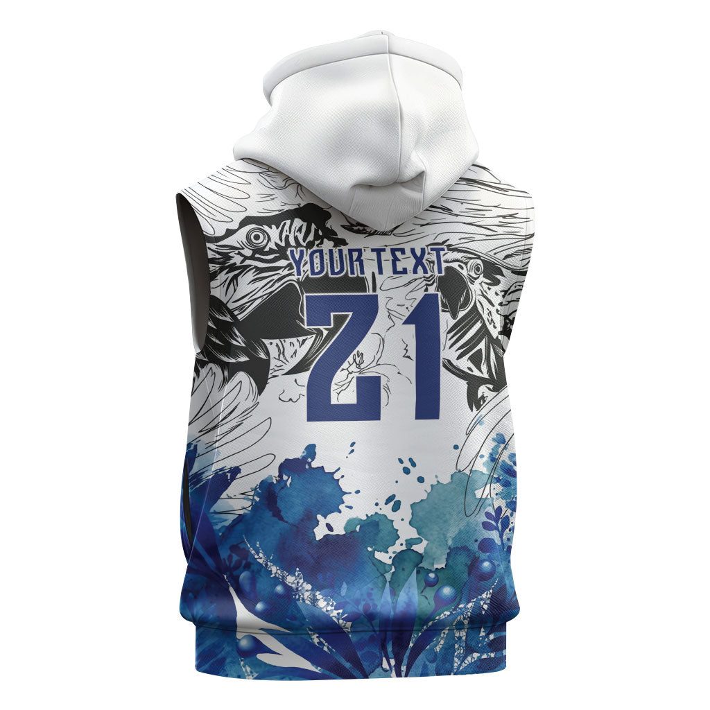 Custom Brasil Concept Guacamayo 2026 Floral Sleeveless Zip Hoodie Blue Edition