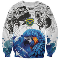 Custom Brasil Concept Guacamayo 2026 Floral Sweatshirt Blue Edition