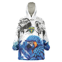 Custom Brasil Concept Guacamayo 2026 Floral Wearable Blanket Hoodie Blue Edition