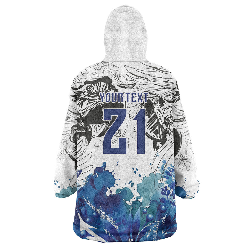 Custom Brasil Concept Guacamayo 2026 Floral Wearable Blanket Hoodie Blue Edition