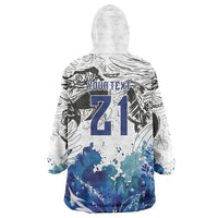 Custom Brasil Concept Guacamayo 2026 Floral Wearable Blanket Hoodie Blue Edition