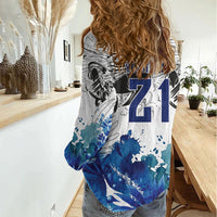 Custom Brasil Concept Guacamayo 2026 Floral Women Casual Shirt Blue Edition