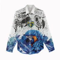 Custom Brasil Concept Guacamayo 2026 Floral Women Casual Shirt Blue Edition