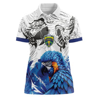 Custom Brasil Concept Guacamayo 2026 Floral Women Polo Shirt Blue Edition