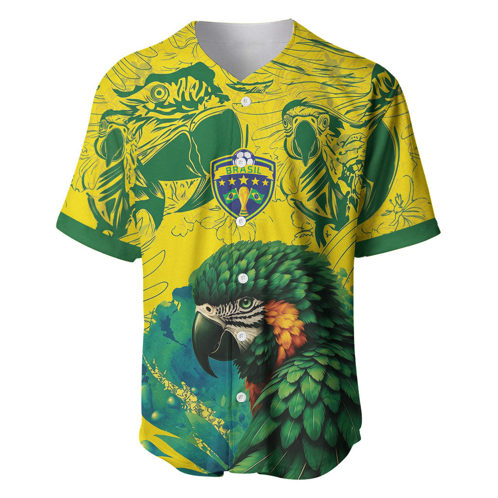 Custom Brasil Concept Guacamayo 2026 Floral Baseball Jersey Green Edition