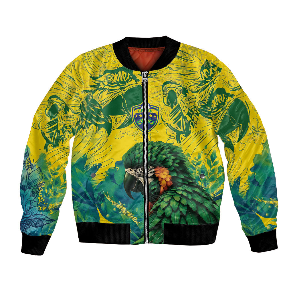 Custom Brasil Concept Guacamayo 2026 Floral Bomber Jacket Green Edition