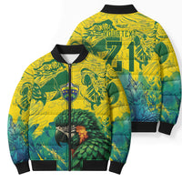 Custom Brasil Concept Guacamayo 2026 Floral Bomber Puffer Jacket Green Edition