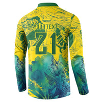 Custom Brasil Concept Guacamayo 2026 Floral Button Sweatshirt Green Edition