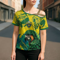 Custom Brasil Concept Guacamayo 2026 Floral Cross Shoulder Shirt Green Edition
