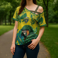 Custom Brasil Concept Guacamayo 2026 Floral Cross Shoulder Shirt Green Edition