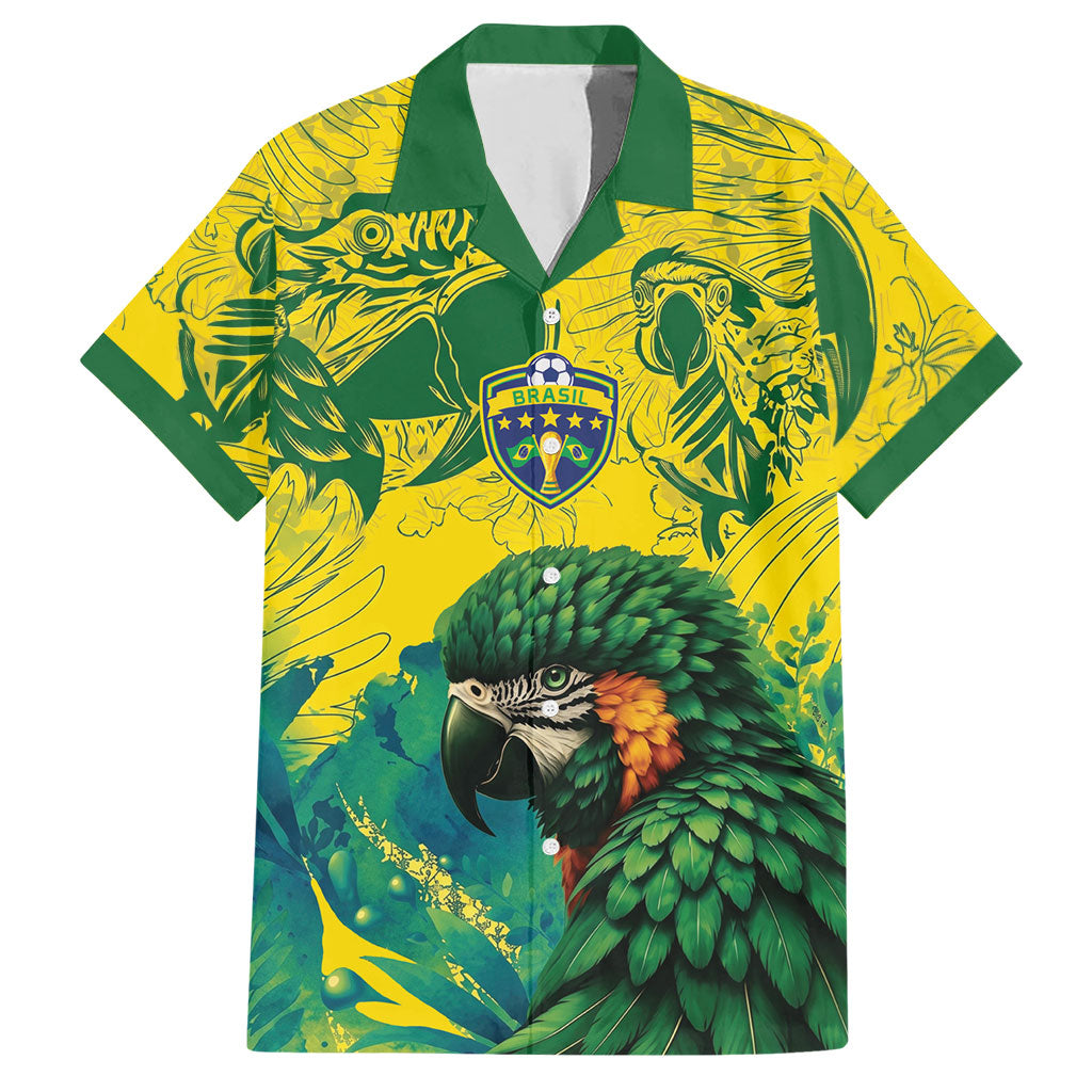 Custom Brasil Concept Guacamayo 2026 Floral Hawaiian Shirt Green Edition