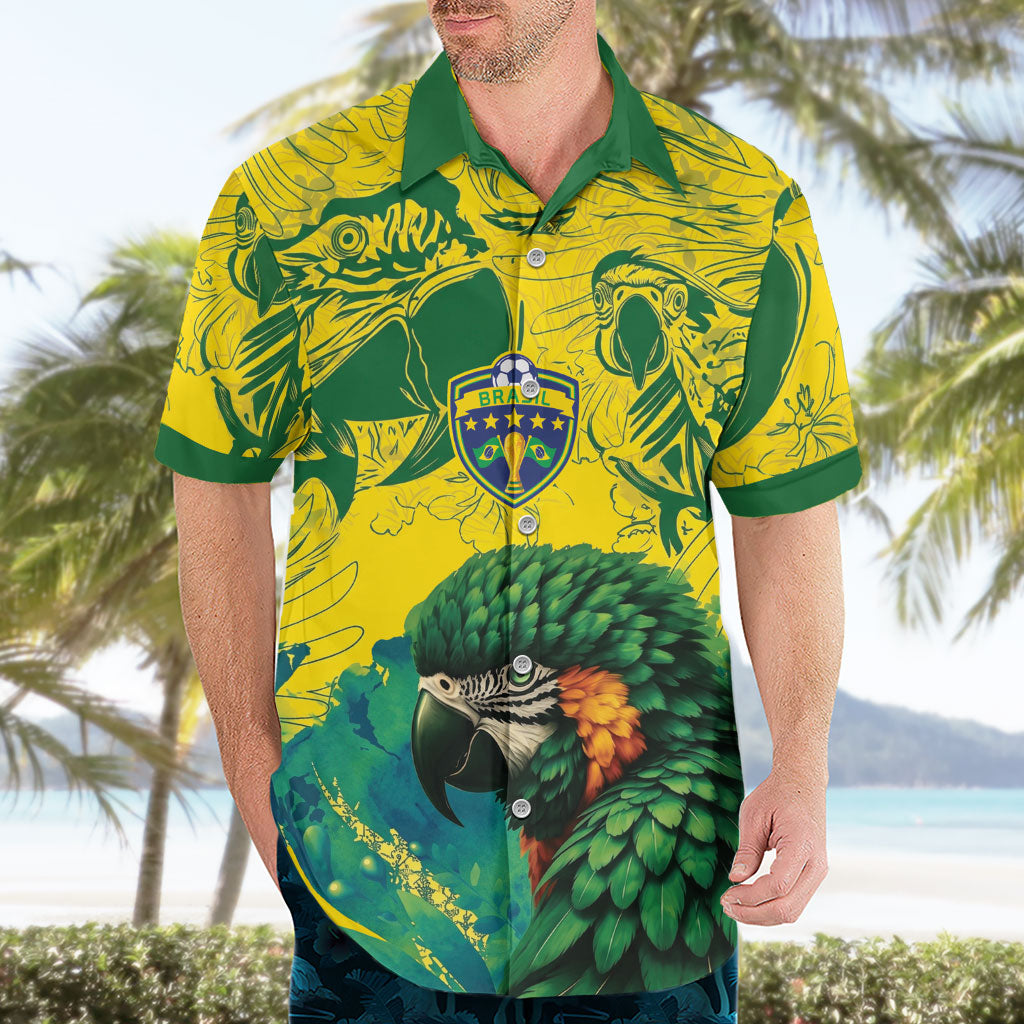 Custom Brasil Concept Guacamayo 2026 Floral Hawaiian Shirt Green Edition