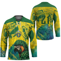 Custom Brasil Concept Guacamayo 2026 Floral Hockey Jersey Green Edition