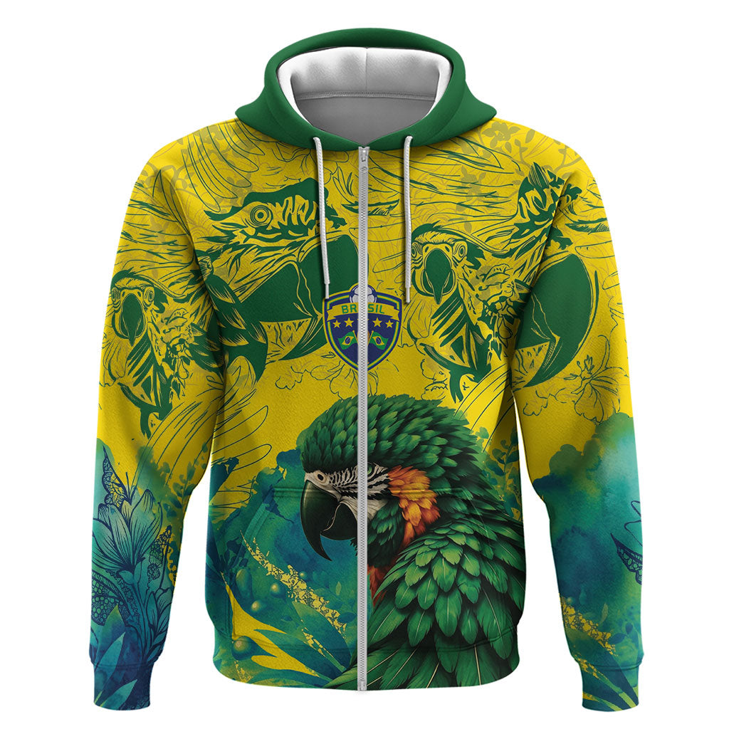 Custom Brasil Concept Guacamayo 2026 Floral Hoodie Green Edition