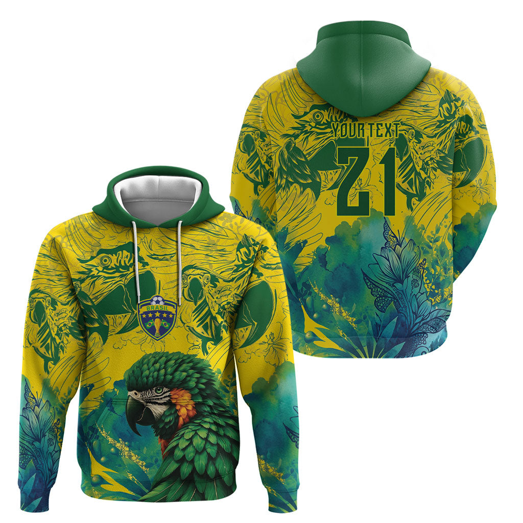Custom Brasil Concept Guacamayo 2026 Floral Hoodie Green Edition