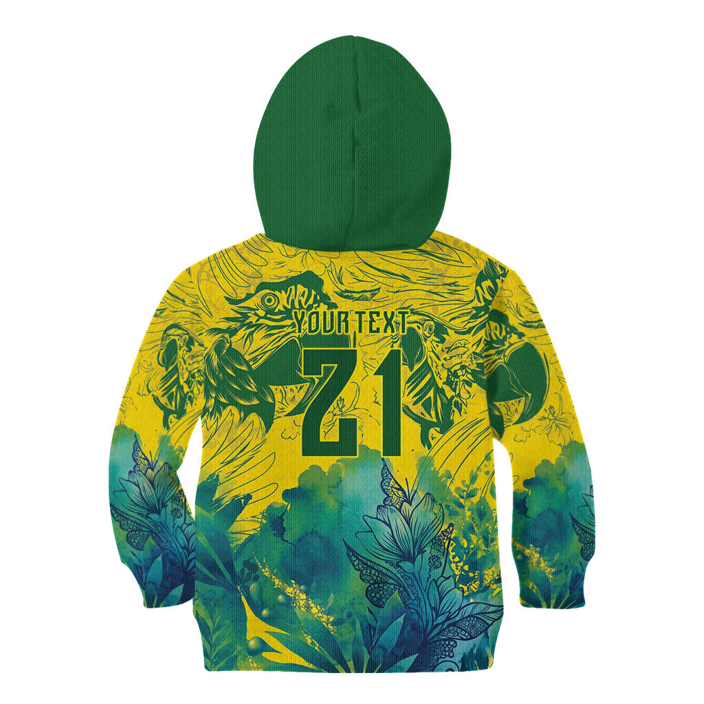 Custom Brasil Concept Guacamayo 2026 Floral Kid Hoodie Green Edition