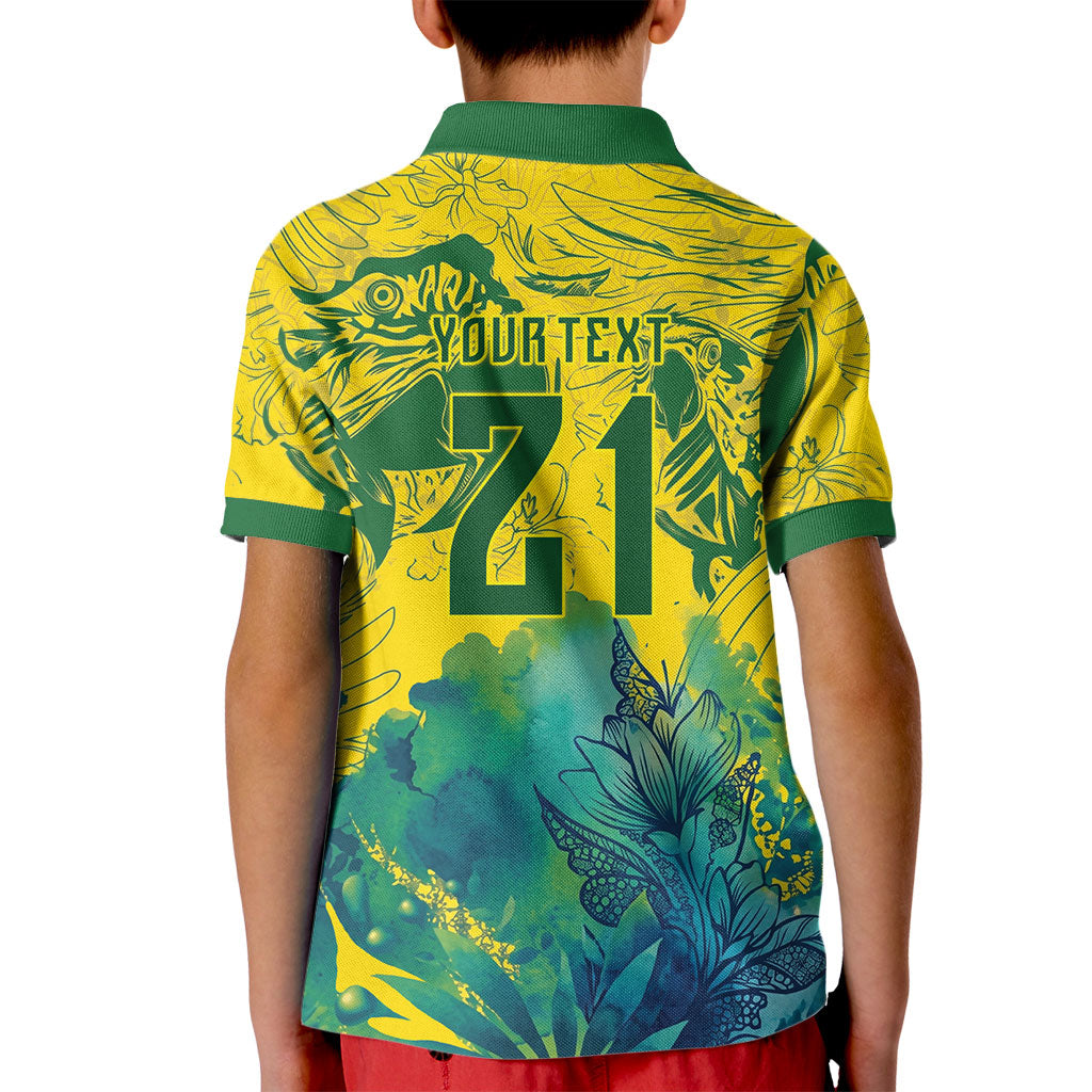 Custom Brasil Concept Guacamayo 2026 Floral Kid Polo Shirt Green Edition