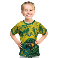 Custom Brasil Concept Guacamayo 2026 Floral Kid T Shirt Green Edition