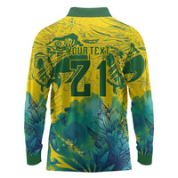 Custom Brasil Concept Guacamayo 2026 Floral Long Sleeve Polo Shirt Green Edition