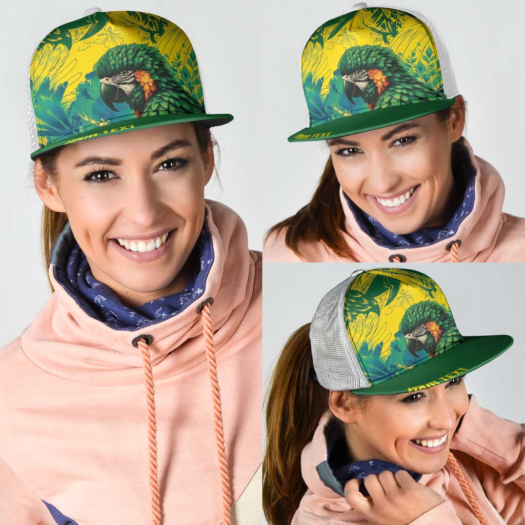 Personalized Brasil Concept Guacamayo 2026 Floral Mesh Trucker Cap Green Edition