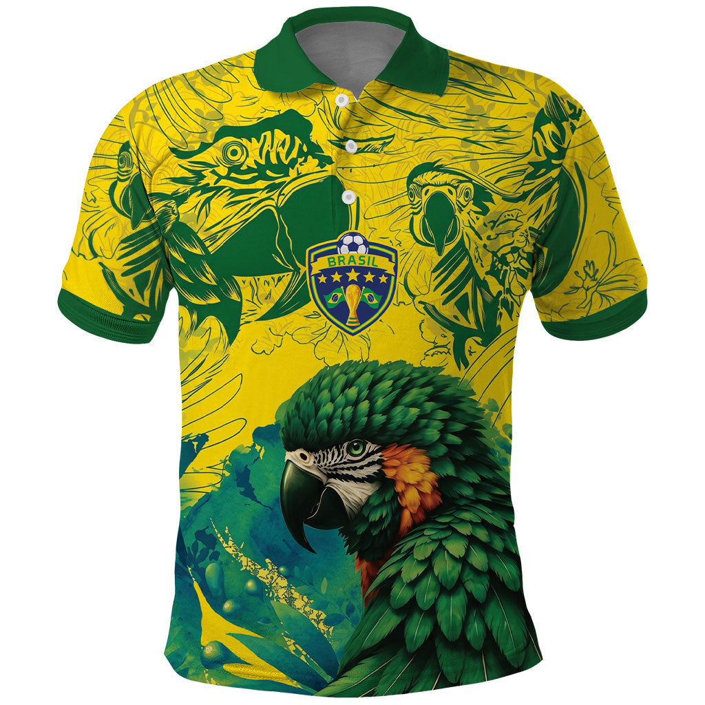 Custom Brasil Concept Guacamayo 2026 Floral Polo Shirt Green Edition