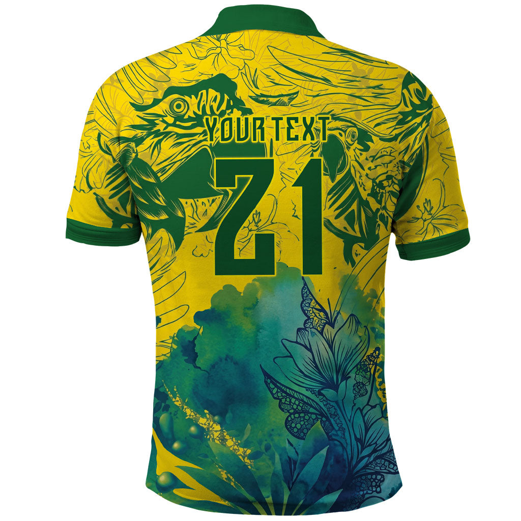 Custom Brasil Concept Guacamayo 2026 Floral Polo Shirt Green Edition