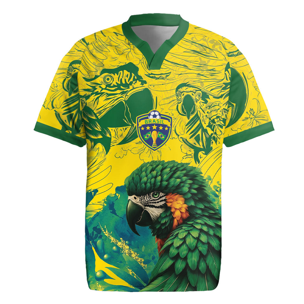 Custom Brasil Concept Guacamayo 2026 Floral Rugby Jersey Green Edition