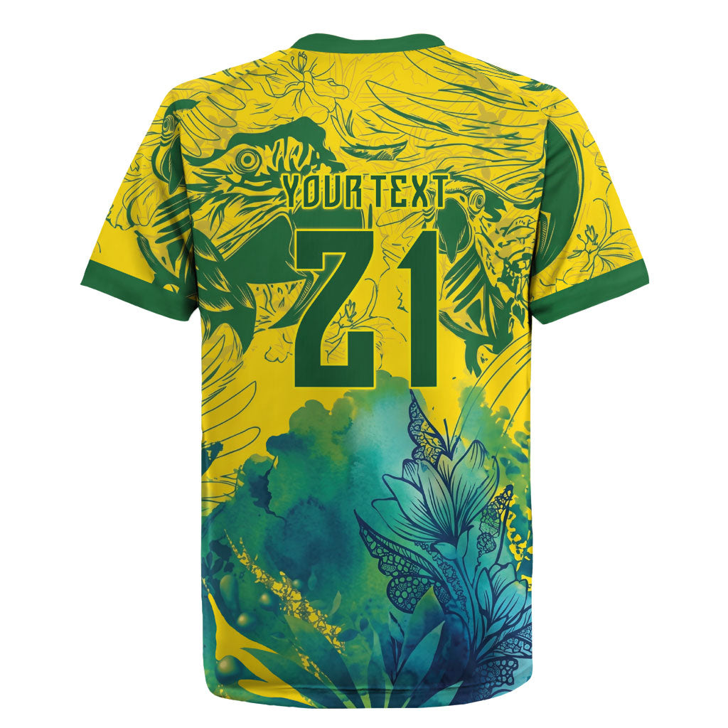 Custom Brasil Concept Guacamayo 2026 Floral Rugby Jersey Green Edition