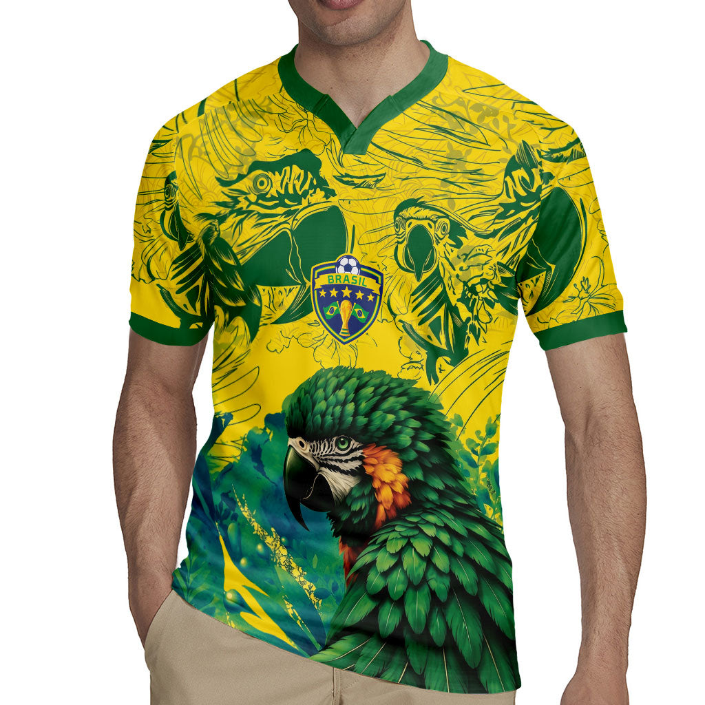 Custom Brasil Concept Guacamayo 2026 Floral Rugby Jersey Green Edition