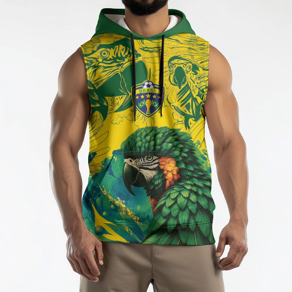 Custom Brasil Concept Guacamayo 2026 Floral Sleeveless Hoodie Green Edition