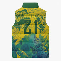 Custom Brasil Concept Guacamayo 2026 Floral Sleeveless Puffer Jacket Green Edition