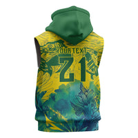 Custom Brasil Concept Guacamayo 2026 Floral Sleeveless Zip Hoodie Green Edition