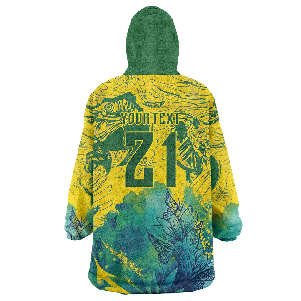 Custom Brasil Concept Guacamayo 2026 Floral Wearable Blanket Hoodie Green Edition